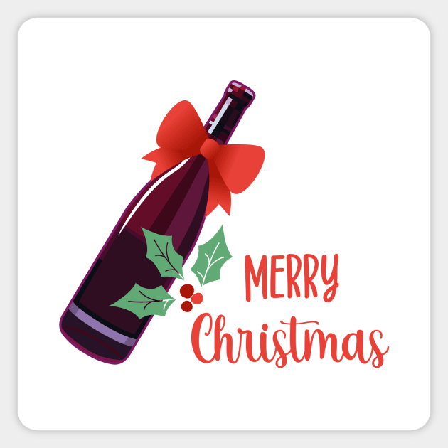 Merry Christmas Wine! Sticker by SWON Design